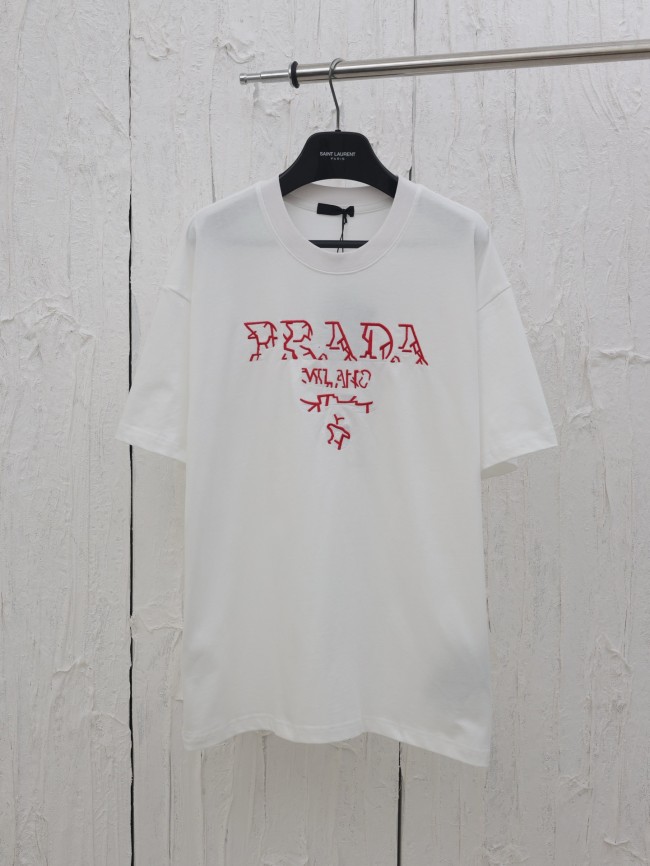 Prada Logo Cotton Short-Sleeve T-Shirt