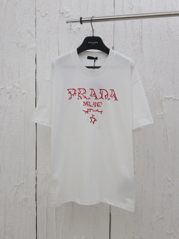 Prada Logo Cotton Short-Sleeve T-Shirt