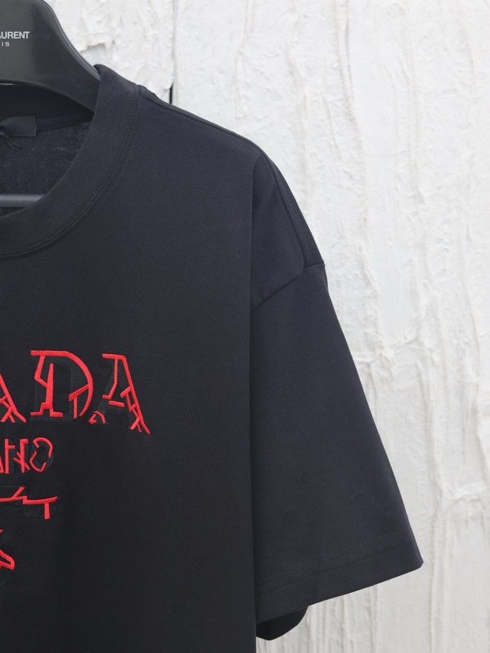 Prada Logo Cotton Short-Sleeve T-Shirt