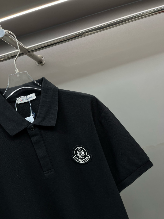Moncler Year of the Snake Patch Cotton Piquet Polo Shirt