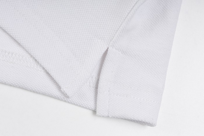 Prada Stretch Cotton Short Sleeve Polo Shirt White