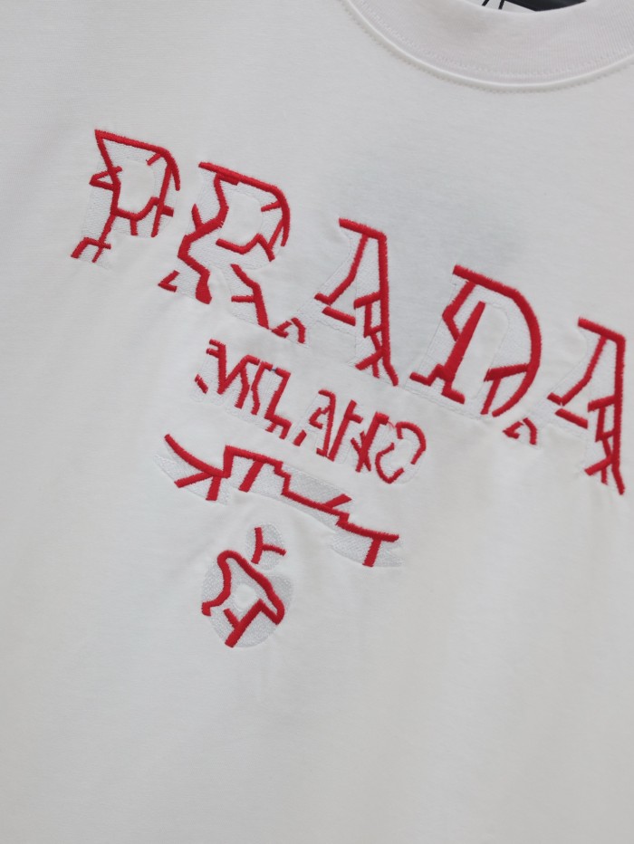 Prada Logo Cotton Short-Sleeve T-Shirt