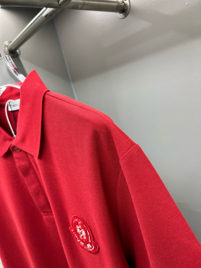 Moncler Year of the Snake Patch Cotton Piquet Polo Shirt