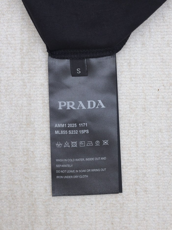 Prada Embroidered Logo T-Shirt