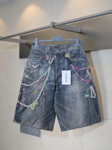 Acne Studios - Denim Shorts - Loose Fit - Mid Blue