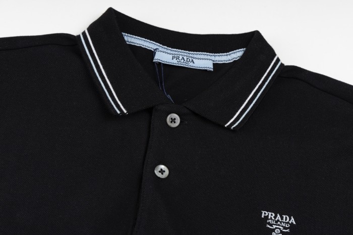 PRADA Polo Shirts Men Black