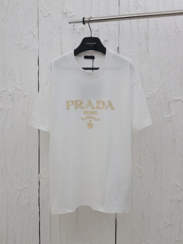 Prada Raised Logo Round-neck T-shirt