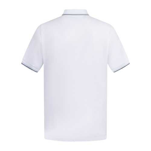 Prada Stretch Cotton Short Sleeve Polo Shirt White