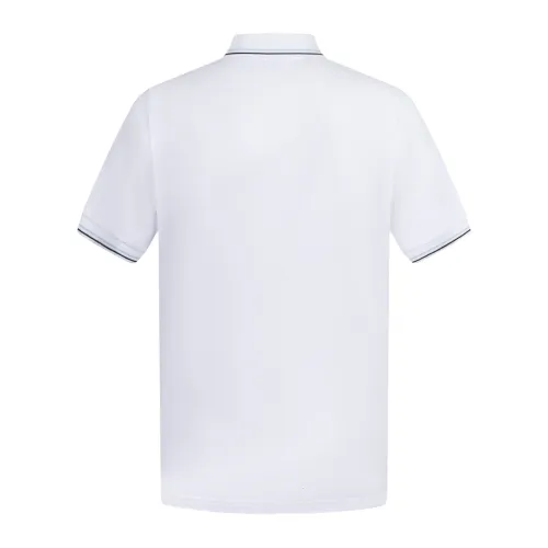 Prada Stretch Cotton Short Sleeve Polo Shirt White