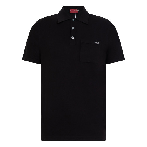 GUCCI Logo-Intarsia Wool-Blend Polo Shirt for Men