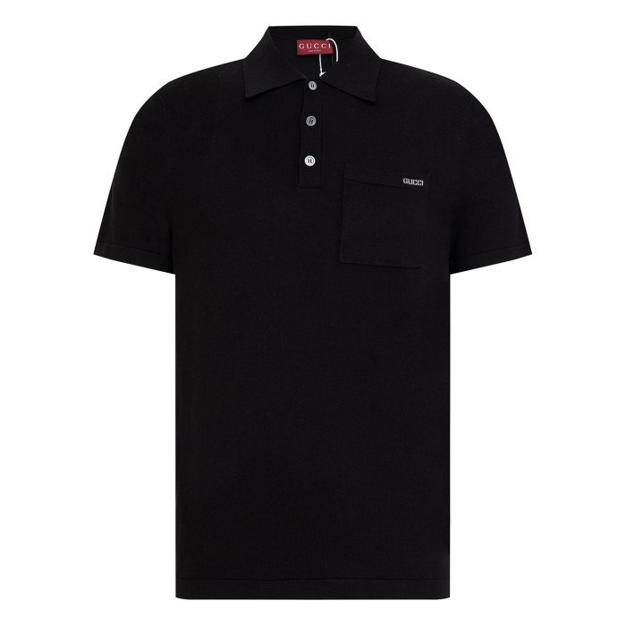 GUCCI Logo-Intarsia Wool-Blend Polo Shirt for Men