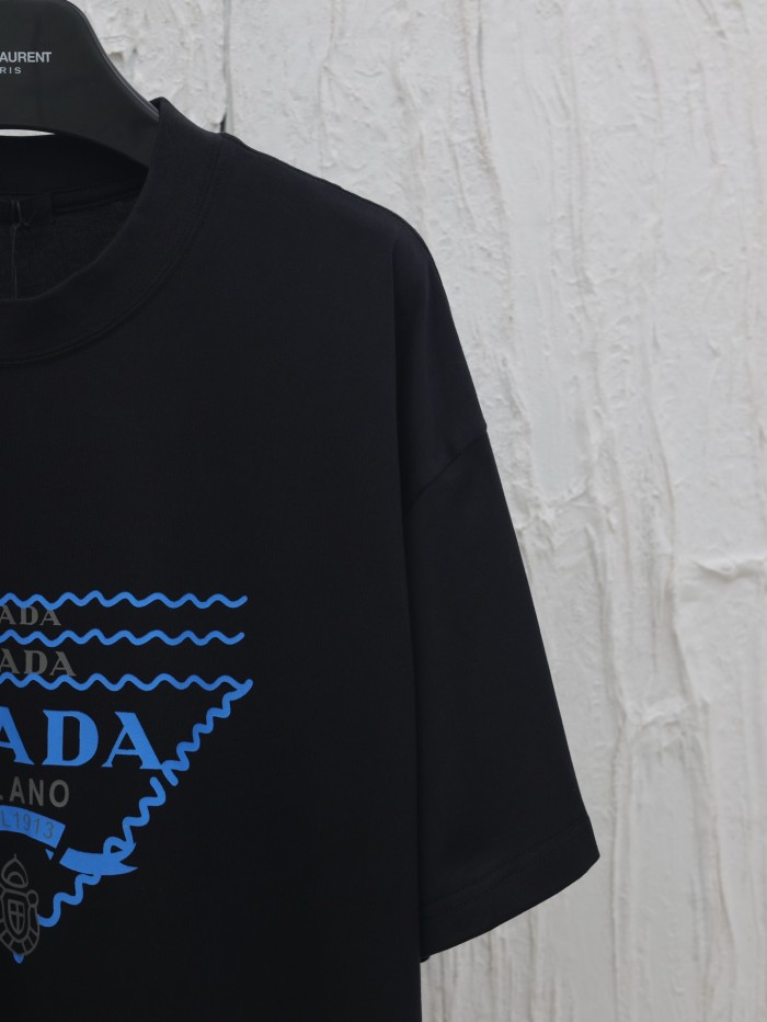 Prada Printed Cotton Short-Sleeved T-Shirt