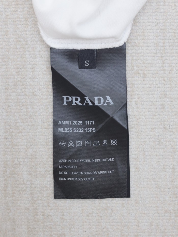 Prada Raised Logo Round-neck T-shirt