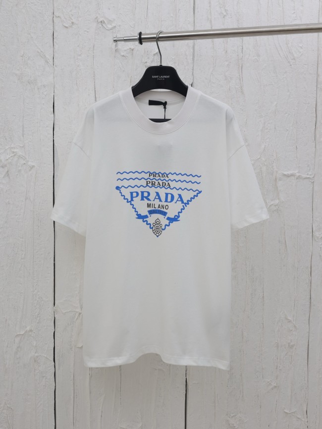 Prada Printed Cotton Short-Sleeved T-Shirt