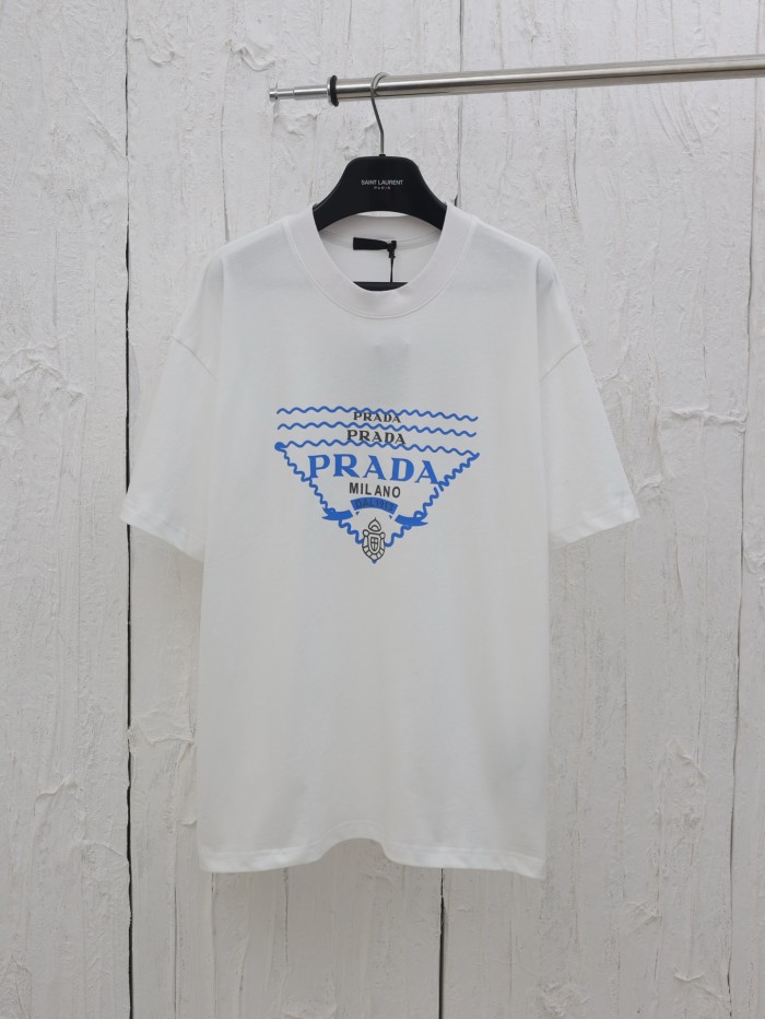 Prada Printed Cotton Short-Sleeved T-Shirt