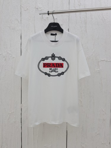 Prada Embroidered Logo T-Shirt