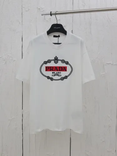 Prada Embroidered Logo T-Shirt