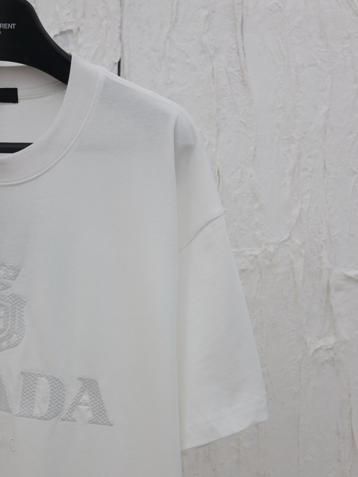Prada Raised Logo round-neck T-shirt