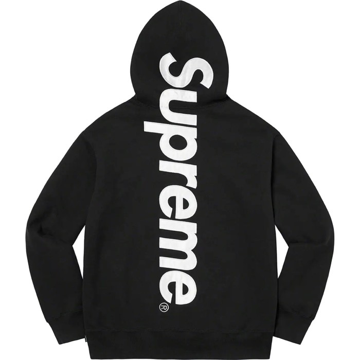 Supreme Satin Appliqué Hooded Sweatshirt