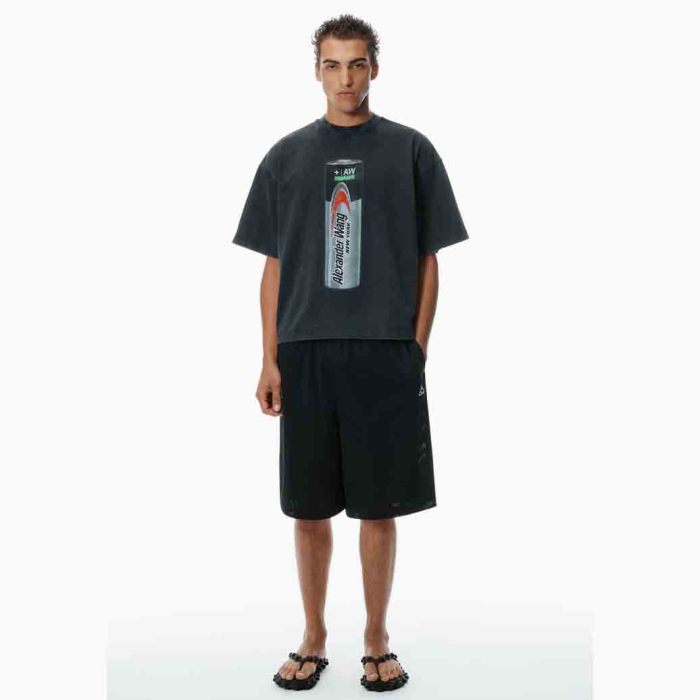 Alexander Wang Unisex Battery Logo-Print Graphic T-Shirt