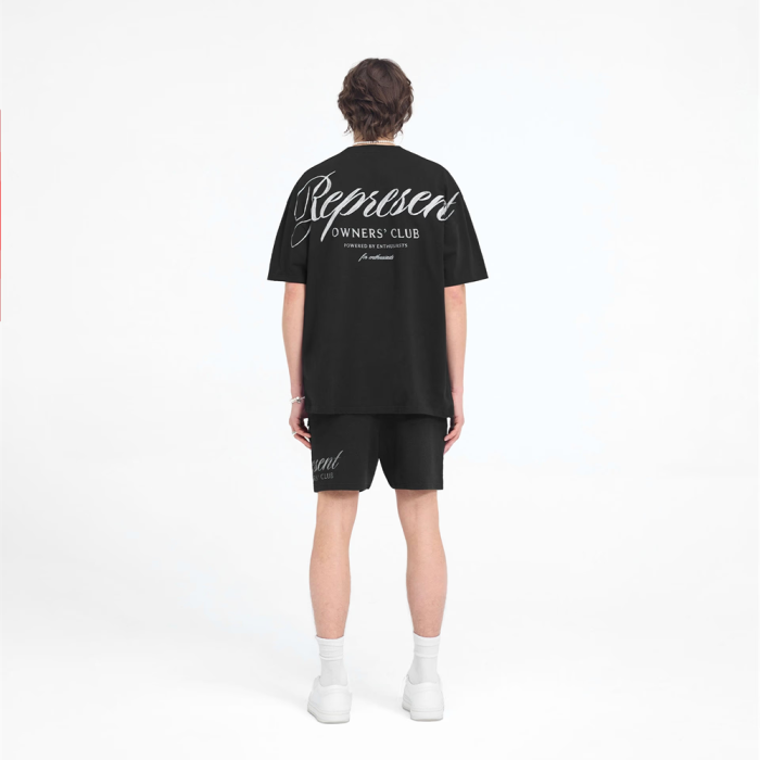 REPRESENT OWNERS CLUB SCRIPT MESH SHORTS