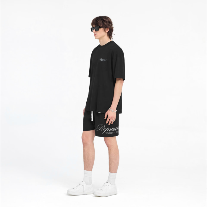 REPRESENT OWNERS CLUB SCRIPT MESH SHORTS