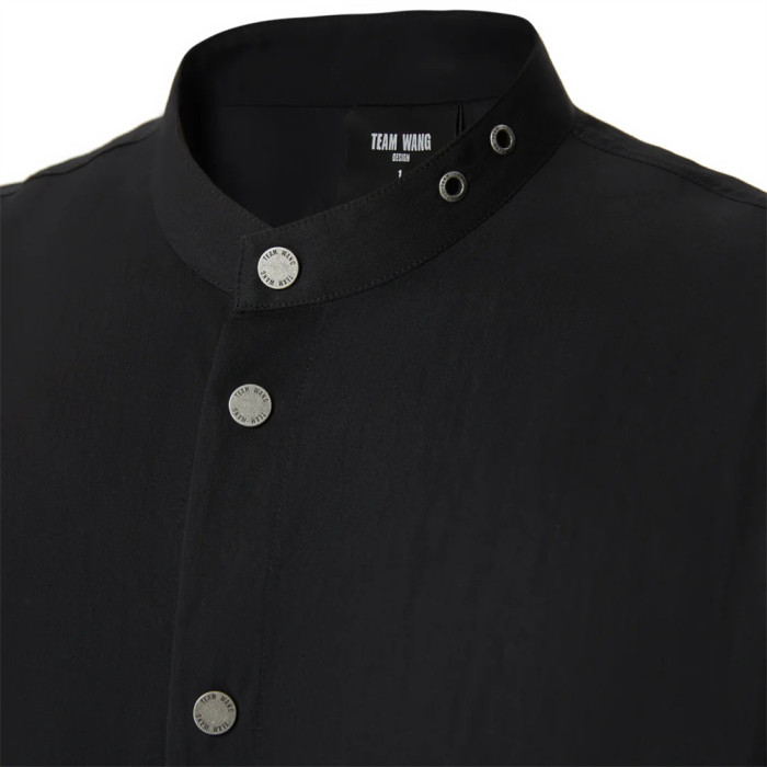 TEAM WANG CHOICES BANDED COLLAR SHIRT