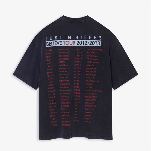 JUSTIN BIEBER 2012-2013 BELIEVE TOUR NEW VINTAGE T-SHIRT