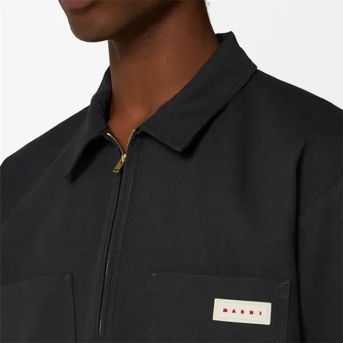 Marni Zipper Double-pocket Short-sleeved POLO Shirt