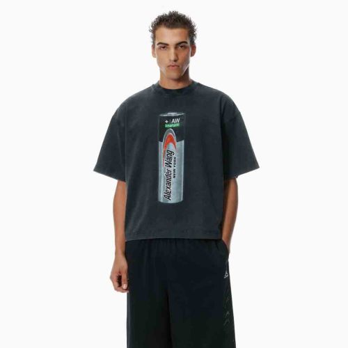 Alexander Wang Unisex Battery Logo-Print Graphic T-Shirt