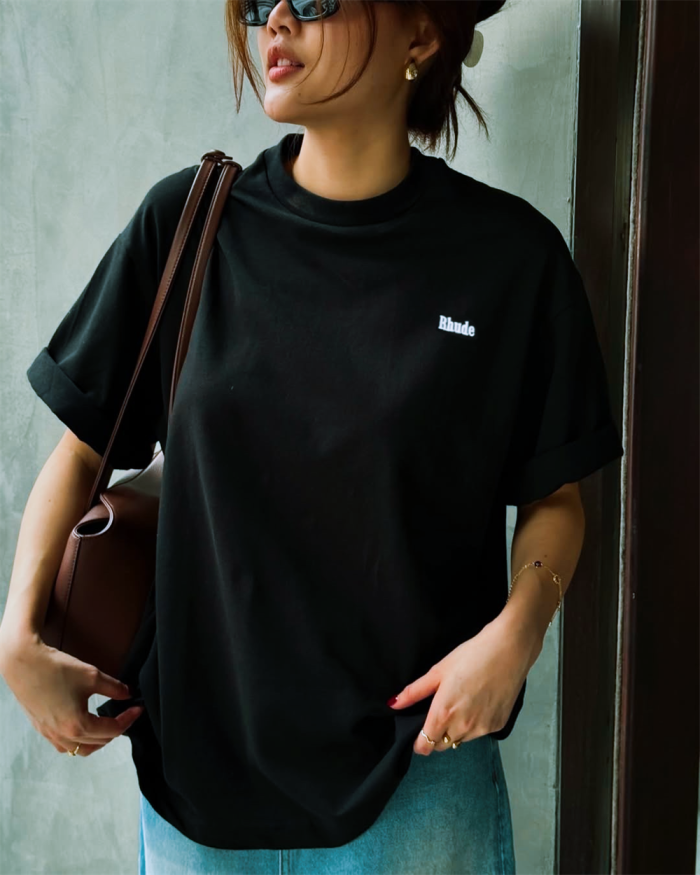 RHUDE CLASSIQUE MOCK NECK TEE