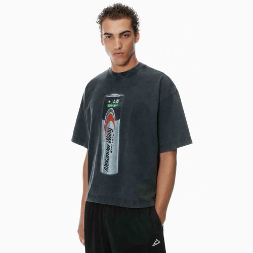 Alexander Wang Unisex Battery Logo-Print Graphic T-Shirt