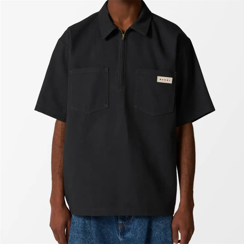 Marni Zipper Double-pocket Short-sleeved POLO Shirt