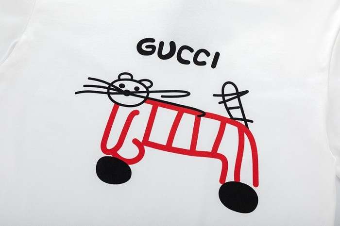 Gucci Cat-print Cotton-jersey T-shirt