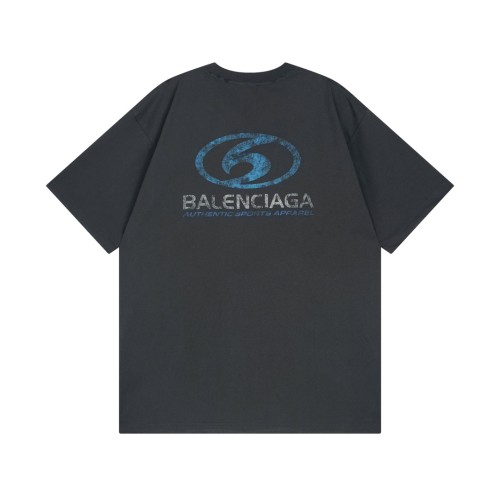 Balenciaga Blurred Logo Print Short Sleeve T-Shirt