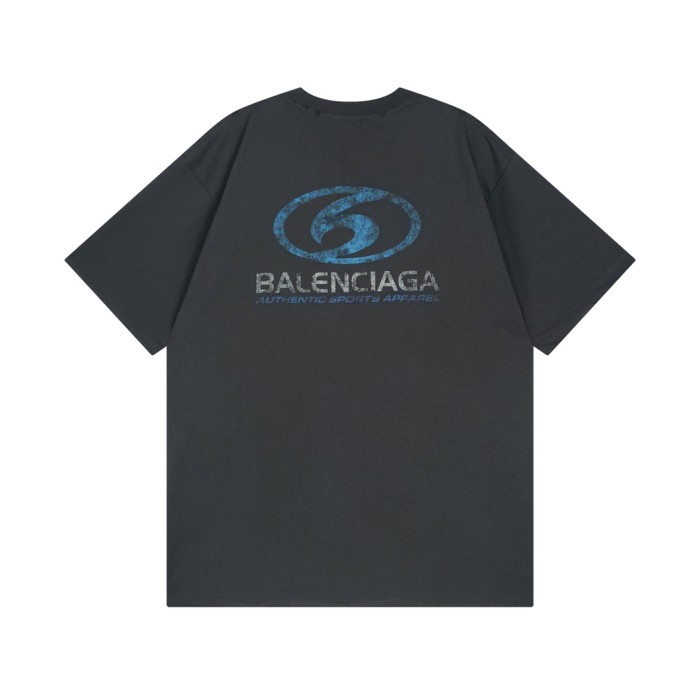Balenciaga Blurred Logo Print Short Sleeve T-Shirt