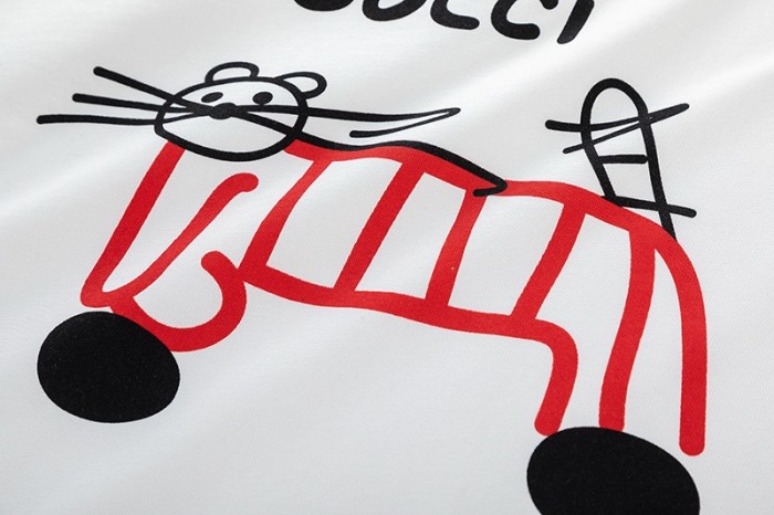 Gucci Cat-print Cotton-jersey T-shirt