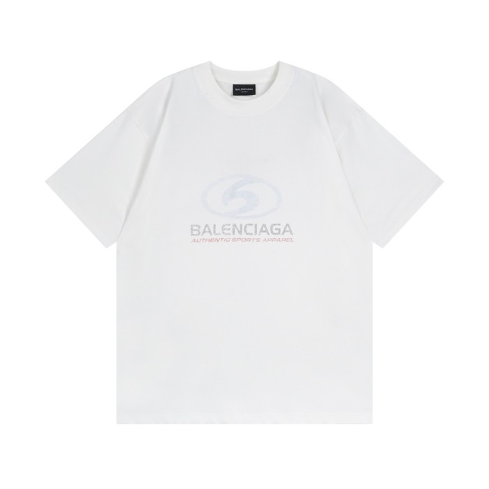 Balenciaga Blurred Logo Print Short Sleeve T-Shirt