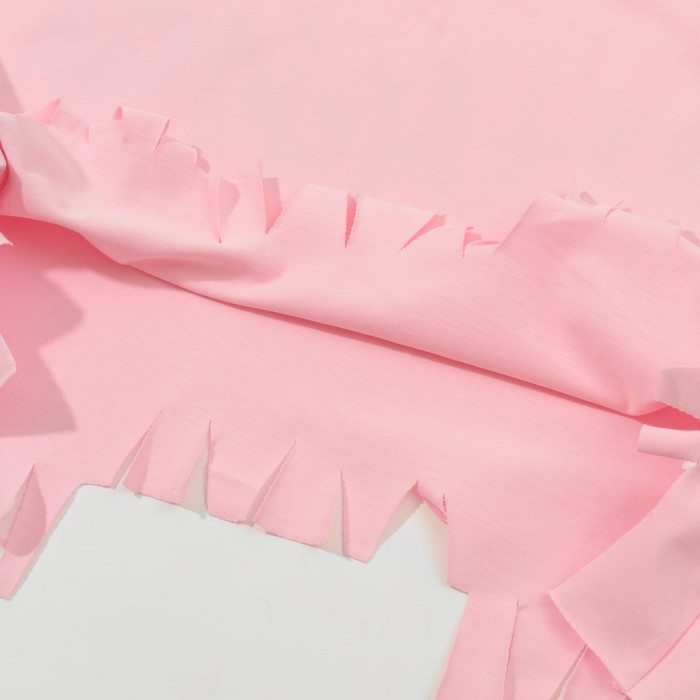 Women's Balenciaga Nail Polish Cropped T-shirt in Baby Pink