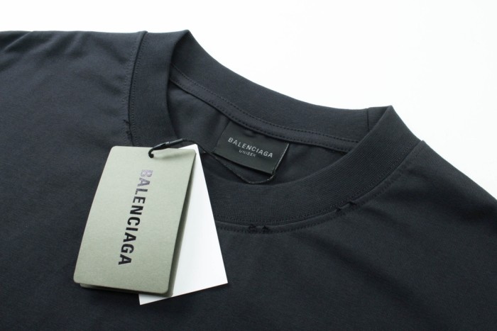 Balenciaga Blurred Logo Print Short Sleeve T-Shirt
