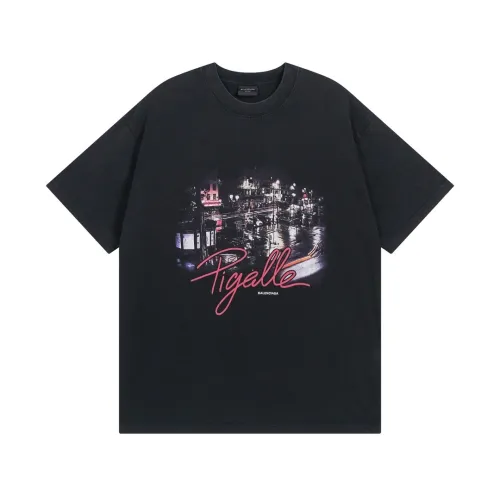 Balenciaga Pigalle T-shirt Oversized in Black Faded