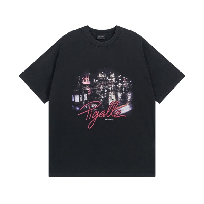 Balenciaga Pigalle T-shirt Oversized in Black Faded