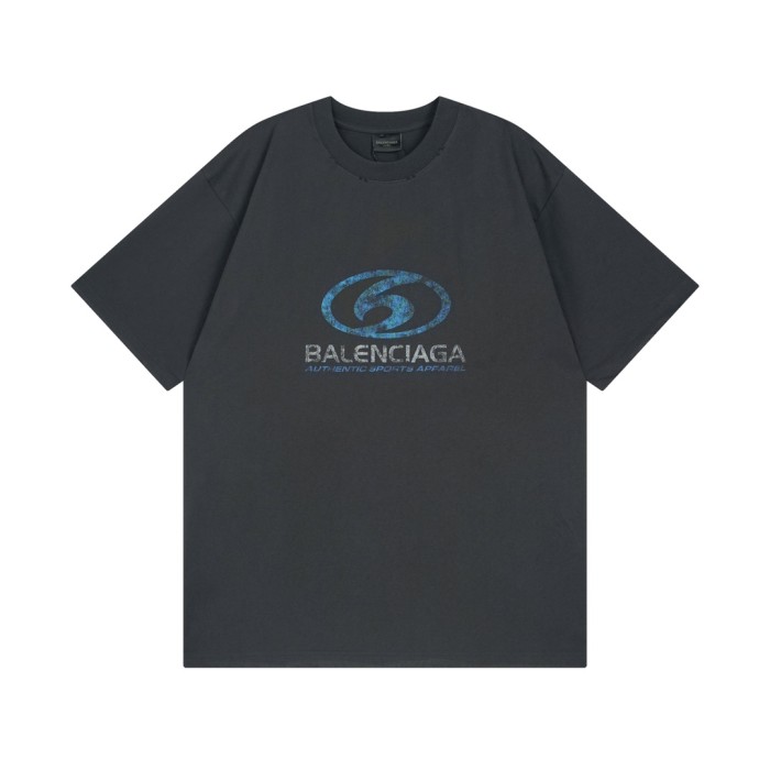 Balenciaga Blurred Logo Print Short Sleeve T-Shirt