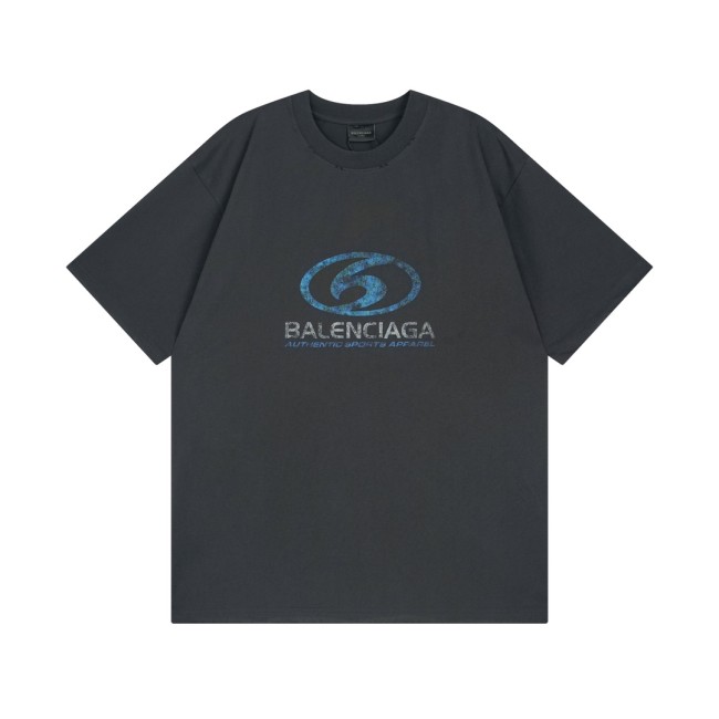Balenciaga Blurred Logo Print Short Sleeve T-Shirt