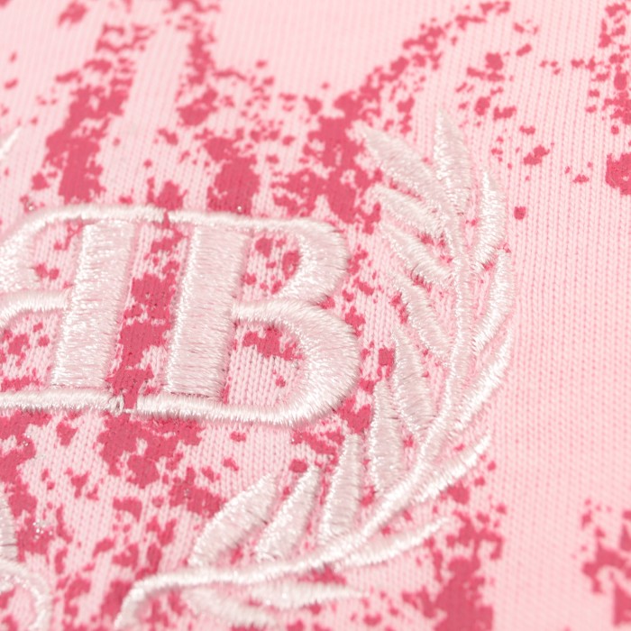 Women's Balenciaga Nail Polish Cropped T-shirt in Baby Pink