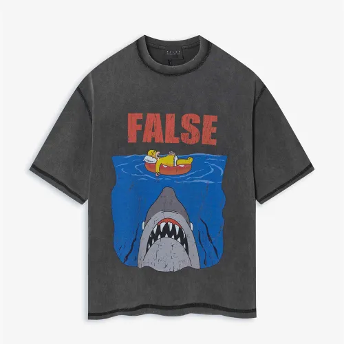 FALSE PERCEPTION Simpson Shark short-sleeved T-shirt