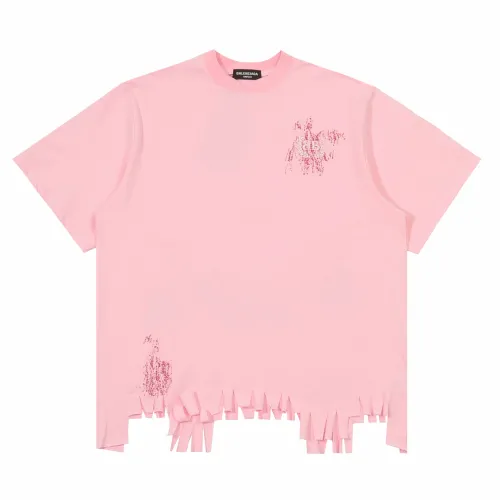 Women's Balenciaga Nail Polish Cropped T-shirt in Baby Pink