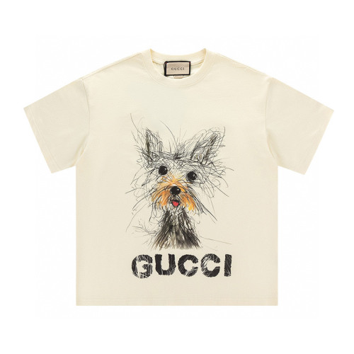 Gucci Schnauzer Print Short-sleeved T-shirt