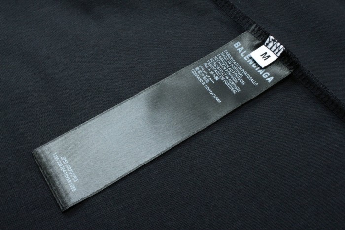 Balenciaga Blurred Logo Print Short Sleeve T-Shirt