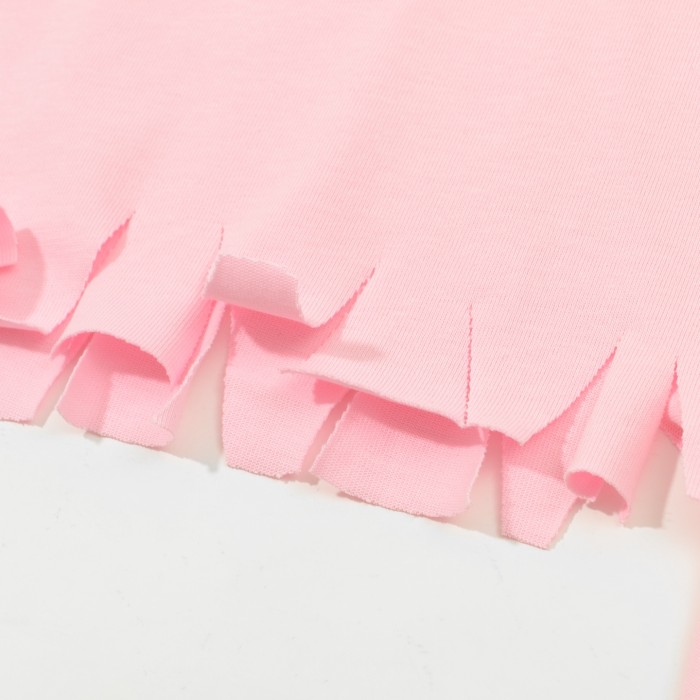 Women's Balenciaga Nail Polish Cropped T-shirt in Baby Pink